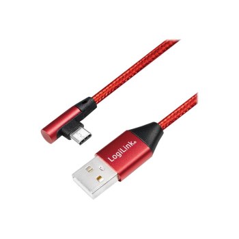 LogiLink USB-Kabel - 24 pin USB-C (M) gewinkelt zu USB (M)