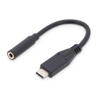 DIGITUS USB Type-C Audio Adapter / Konverter, Type-C/St auf 3.5mm Klinke/Bu