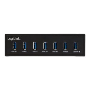 LogiLink USB 3.0 hub, 7-port 5.25" internal, with fast charging port - Hub - 6 x SuperSpeed USB 3.0 + 1 x SuperSpeed USB 3.0 (laden)