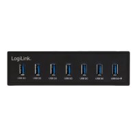 LogiLink USB 3.0 hub, 7-port 5.25" internal, with fast charging port - Hub - 6 x SuperSpeed USB 3.0 + 1 x SuperSpeed USB 3.0 (laden)