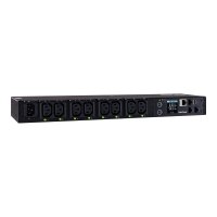 CyberPower Switched Series PDU41004 - Stromverteilungseinheit (Rack - einbaufähig) - Wechselstrom 100-240 V - 1-phasig - Ethernet, serial - Eingabe, Eingang IEC 60320 C14 - Ausgangsanschlüsse: 8 (IEC 60320 C13) - 1U - 3.05 m cord - Schwarz