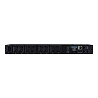 CyberPower Switched Series PDU41004 - Stromverteilungseinheit (Rack - einbaufähig) - Wechselstrom 100-240 V - 1-phasig - Ethernet, serial - Eingabe, Eingang IEC 60320 C14 - Ausgangsanschlüsse: 8 (IEC 60320 C13) - 1U - 3.05 m cord - Schwarz