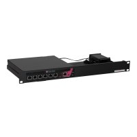 Rackmount.IT CP-RACK RM-CP-T4 - Netzwerk-Einrichtung - Rack montierbar - Jet Black, RAL 9005 - 1U - 48.3 cm (19")