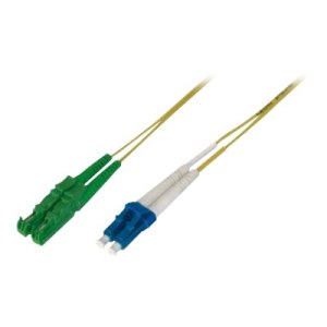 DIGITUS Fiber Optic Patch Cable, E2000 (8° APC) to LC...