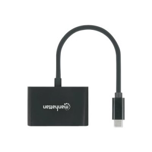 Manhattan USB-C to HDMI and USB-C (inc Power Delivery),...