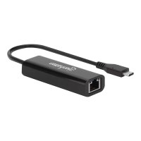 Manhattan USB-C to 2.5GBASE-T Gigabit (10/100/1000 Mbps & 2.5 Gbps) RJ45 Network Adapter, Equivalent to Startech US2GC30, Multi-Gigabit Ethernet, Black, Three Year Warranty, Box - Netzwerkadapter - USB-C 3.2 Gen 1 / Thunderbolt 3 - 10M/100M/1G/2,5 Gigabit