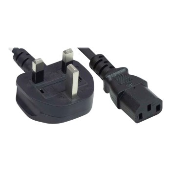 Manhattan Power Cable - IEC 60320 C13 to BS 1363 (M)