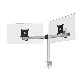 Durable Befestigungskit - einstellbarer Arm - für 2 Monitore - Aluminium, hochwertiger Kunststoff - Silber - Bildschirmgröße: 53.3-68.6 cm (21"-27")