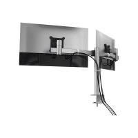 Durable Befestigungskit - einstellbarer Arm - für 2 Monitore - Aluminium, hochwertiger Kunststoff - Silber - Bildschirmgröße: 53.3-68.6 cm (21"-27")