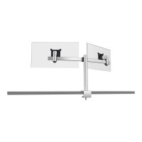 Durable Befestigungskit - einstellbarer Arm - für 2 Monitore - Aluminium, hochwertiger Kunststoff - Silber - Bildschirmgröße: 53.3-68.6 cm (21"-27")