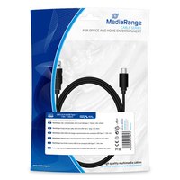 MEDIARANGE MRCS182 - 1,8 m - USB A - USB C - USB 3.2 Gen 1 (3.1 Gen 1) - 5 Gbit/s - Nero