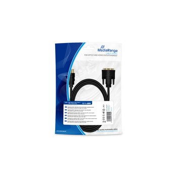 MEDIARANGE MRCS185 - 2 m - HDMI/DVI - Maschio - Oro - Nero