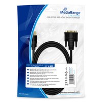 MEDIARANGE MRCS185 - 2 m - HDMI/DVI - Male - Gold - Black