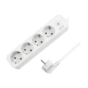 LogiLink Presa multipla - Corrente alternata 250 V - 3680 Watt - Ingresso, Ingresso alimentazione - Connessioni di uscita: 4 (4 x CEE 7/3)