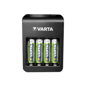 Varta LCD Plug Charger+ - 4 Std. Batterieladegerät / Stromadapter - (für 4xAA/AAA, 1x9V)