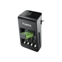 Varta LCD Plug Charger+ - 4 Std. Batterieladegerät / Stromadapter - (für 4xAA/AAA, 1x9V)