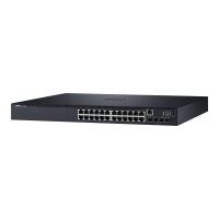 Dell Networking N1524P - Switch - L2+ - managed - 24 x 10/100/1000 + 4 x 10 Gigabit SFP+ - Luftstrom von vorne nach hinten - an Rack montierbar - PoE+ (30.8 W)