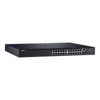 Dell Networking N1524P - Switch - L2+ - managed - 24 x 10/100/1000 + 4 x 10 Gigabit SFP+ - Luftstrom von vorne nach hinten - an Rack montierbar - PoE+ (30.8 W)