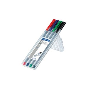 Staedtler 334 SB4. Writing colors: Black, Blue, Green,...