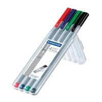 Staedtler 334 SB4. Schreibfarben: Schwarz, Blau, Grün, Rot, Produktfarbe: Grau, Gehäusematerial: Polypropylen (PP). Menge pro Packung: 1 Stück(e)