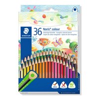 Staedtler Noris colour 187. Menge pro Packung: 36 Stück(e), Schreibfarben: Schwarz, Blau, Bordeaux, Braun, Cyan, Grün, Grau, Hellblau, Hellgrün, Hellgrau, Magenta, Malve,..., Material: Holz