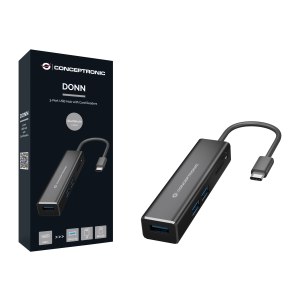 Conceptronic DONN08B - Hub - 3 x SuperSpeed USB 3.0 -...