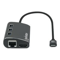 Manhattan USB-C Dock/Hub with Card Reader, Ports (x6):