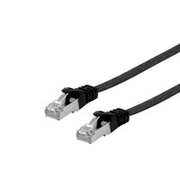 Equip Cat.6A U/FTP Flat Patchkabel - 0.5m - Schwarz - 0,5 m - Cat6a - U/FTP (STP) - RJ-45 - RJ-45