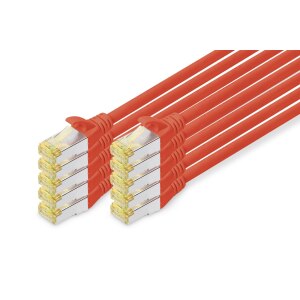 DIGITUS CAT 6A S/FTP Patchkabel, 10 Stück