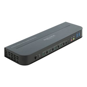 DeLOCK - Switch KVM/audio - 4 x KVM/audio - 1 utente locale - desktop