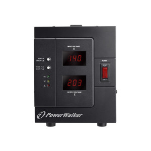 PowerWalker AVR 3000 SIV FR - Automatische Spannungsregulierung - Wechselstrom 230 V - 2400 Watt - 3000 VA - Ausgangsanschlüsse: 2