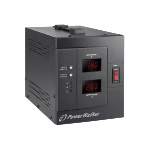 PowerWalker AVR 3000 SIV FR - Automatische Spannungsregulierung - Wechselstrom 230 V - 2400 Watt - 3000 VA - Ausgangsanschlüsse: 2