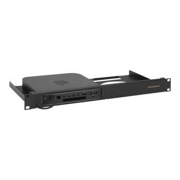 Rackmount.IT RM-AP-T1 - Kit di montaggio su rack - Nero, RAL 9004 - 1U - 48,3 cm (19") - per Apple Mac mini