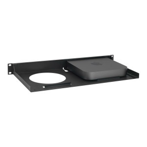 Rackmount.IT RM-AP-T1 - Kit di montaggio su rack - Nero, RAL 9004 - 1U - 48,3 cm (19") - per Apple Mac mini