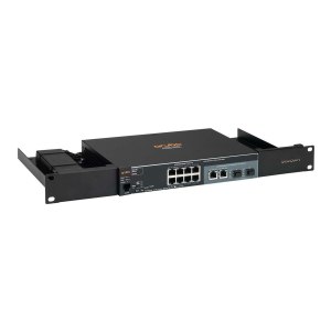 Rackmount.IT - Rackmount Kit - Black, RAL 9005 - 1U -...