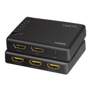 LogiLink - Video-/Audio-Splitter - 4 x HDMI - Desktop