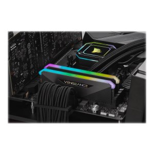 CORSAIR Vengeance RGB RT - DDR4 - Kit - 32 GB: 2 x 16 GB - DIMM 288-PIN - 4600 MHz / PC4-36800 - CL18 - 1.5 V - ungepuffert - non-ECC - Schwarz