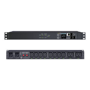 CyberPower Switched ATS PDU44005 - Stromverteilungseinheit (Rack - einbaufähig) - Wechselstrom 200-240 V - 1-phasig - Ethernet, serial - Eingabe, Eingang 2 x IEC 60320 C20 - Ausgangsanschlüsse: 10 (8x IEC 60320 C13, 2 x IEC 60320 C19) - 1U - 3.05 m Schnur