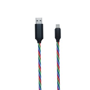 2GO Cavo USB-B Lightning 1 m Multicolore