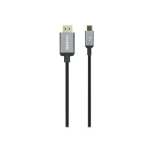 Manhattan USB-C to HDMI Cable, 4K@60Hz, 1m, Black, Male to Male, Three Year Warranty, Polybag - Cavo adattatore - USB-C maschio a HDMI maschio a 24 pin - 1 m - Doppio isolamento - Nero - Supporta 4K 60 Hz (3840 x 2160)