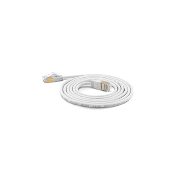 WANTEC Extra-thin CAT7 SSTP patch cable - 1 m - Cat7 - S/FTP (S-STP) - RJ-45 - RJ-45 - white