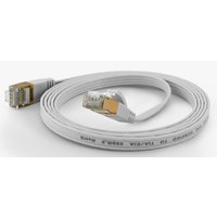 WANTEC Flaches CAT6A FTP Patchkabel - 5 m - Cat6a - F/UTP (FTP) - RJ-45 - RJ-45 - Weiß