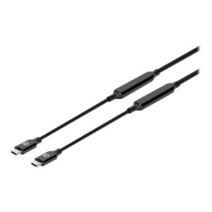 Manhattan USB-C to USB-C Cable, 3m, Active, Male to Male, Black, 10 Gbps (USB 3.2 Gen2 aka USB 3.1)