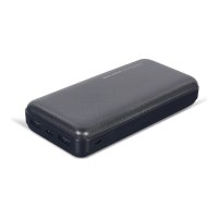 Gembird PB20-02 - Powerbank - 20000 mAh - 12 Watt - 2.4 A - 2 Ausgabeanschlussstellen (2 x USB) - Schwarz