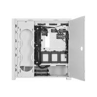 CORSAIR iCUE 5000X RGB QL Edition - Mid tower - Seitenteil mit Fenster (gehärtetes Glas) - keine Spannungsversorgung (ATX) - True White - USB/Audio