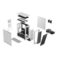 Fractal Design Meshify Meshify 2 Compact - Mid tower - ATX - Seitenteil mit Fenster (gehärtetes Glas) - keine Spannungsversorgung (ATX) - White TG Clear Tint - USB/Audio