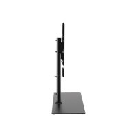 Manhattan TV & Monitor Mount, Desk, 1 screen, Screen Sizes: 32-65", Black, Stand Assembly, VESA 100X100 to 600 X 400mm, Max 45kg, Tempered Glass Base, Lifetime Warranty - Aufstellung - für LCD-Display - Stahl, Temperglas - Schwarz - Bildschirmgröße: 81.3-