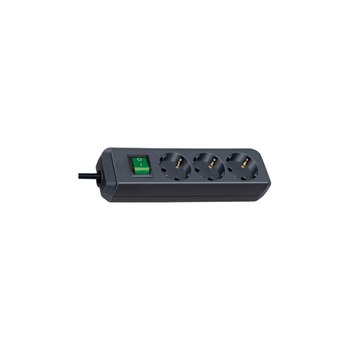 brennenstuhl Eco-Line - extension socket - output connections: 3 - 5 m cord - black