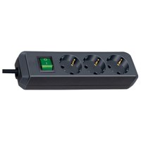 brennenstuhl Eco-Line - extension socket - output connections: 3 - 5 m cord - black