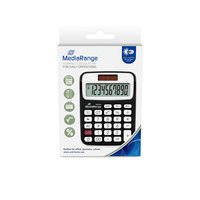 MEDIARANGE MROS190 - Desktop - Simple calculator - 10 digits - Battery/Solar - Black - White